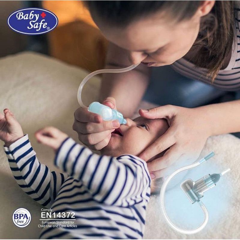 Baby Safe Nasal Aspirator With Mouth Suction Pipe -  Alat Penyedot Ingus Bayi