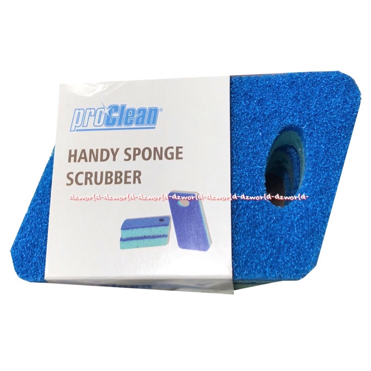 Proclean Handy Sponge Scrubber Spons Cuci Piring Biru isi 3pcs Spon Serba Guna Peralatan makan Perlengkapan memasak Perabot Pro Clean