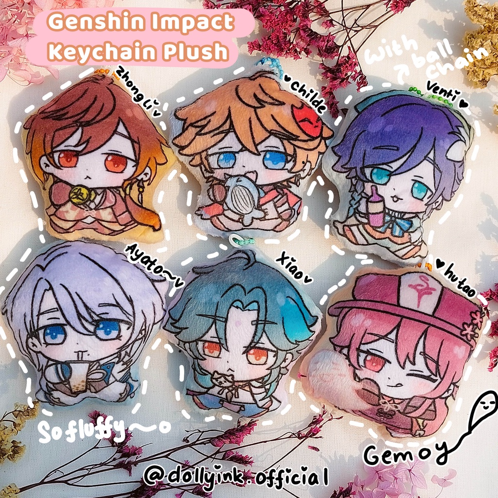 Genshin Impact Keychain Plush by dollyink.official/Genshin Impact Plushie/Boneka Genshin Impact/Gant