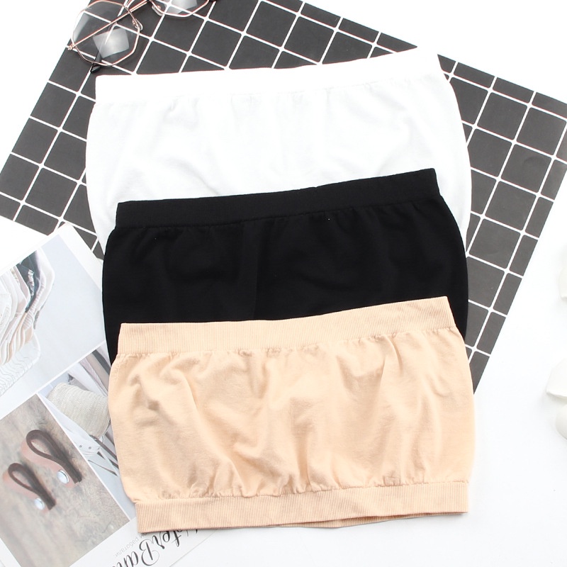 Kemben Bandeau Bra Polos Tanpa Cup Busa Soft Import