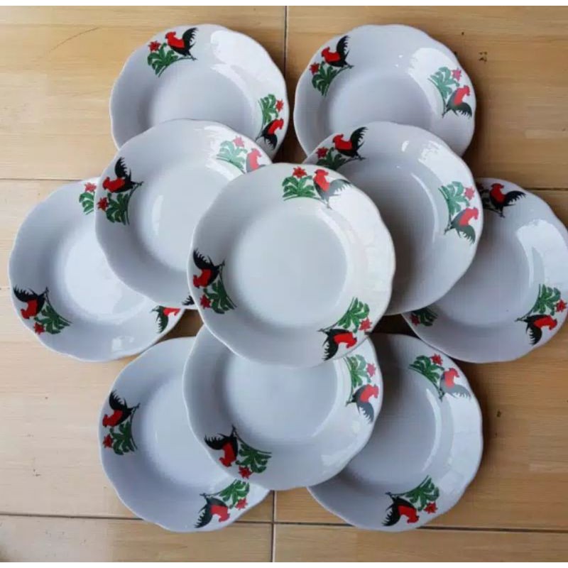 Piring Mangkok Ayam Jago Piring Makan Ayam Jago Mangkok Ayam Jago Keramik