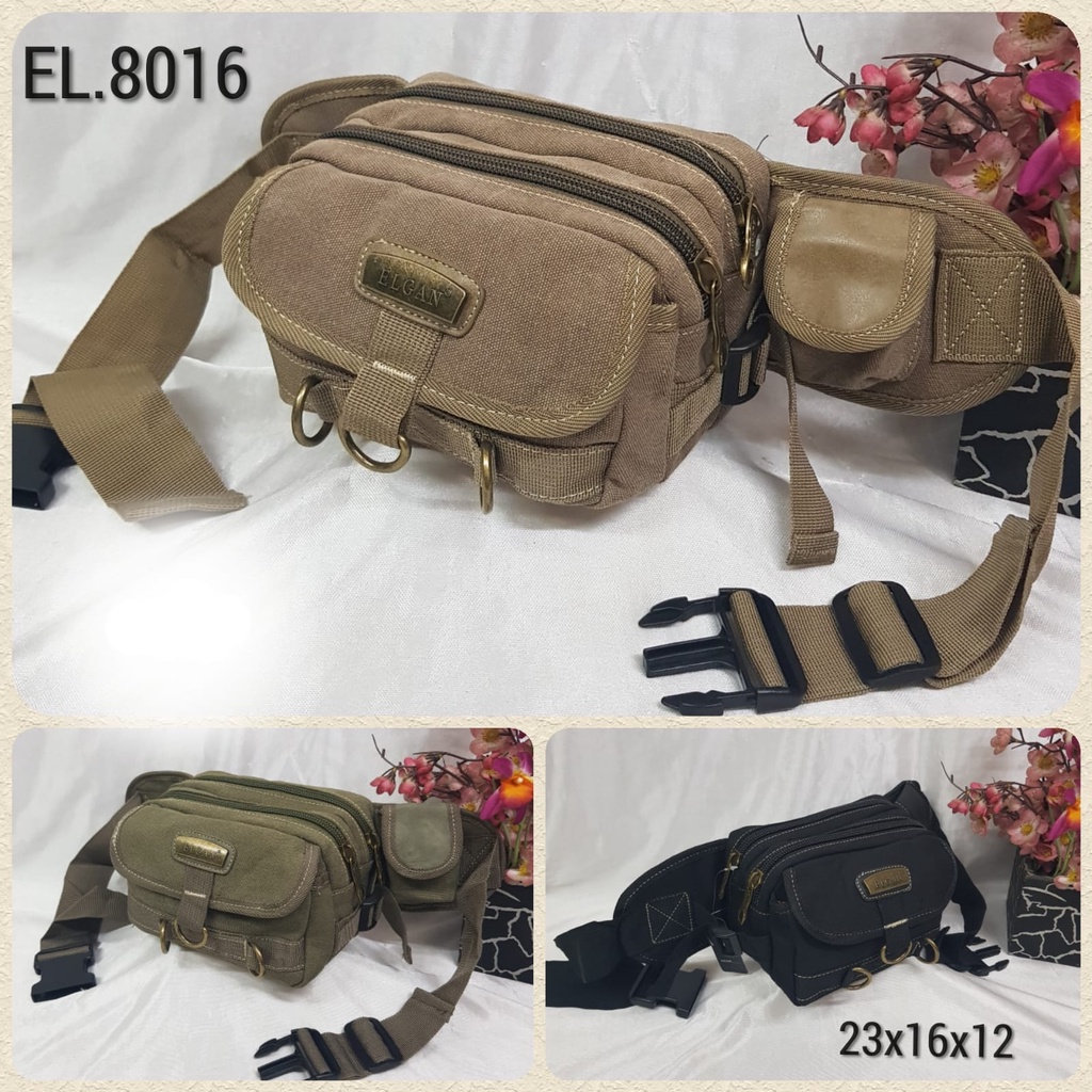 TAS WANITA TAS PINGGANG WANITA ELGAN 2 RUANG DAN 1 KANTONG DEPAN #8016