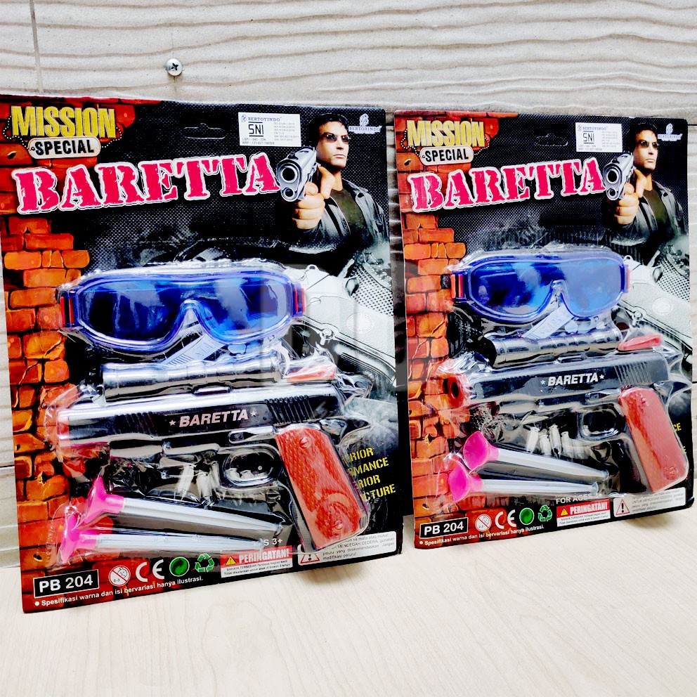 Baretta Mission Special Mainan Tembak Kacamata Police Weapon Toys