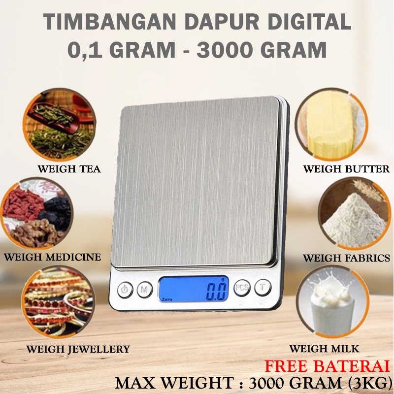 TERBARU timbangan bumbu dapur digital murah timbangan digital gram mini 2kg praktis terbaik termurah