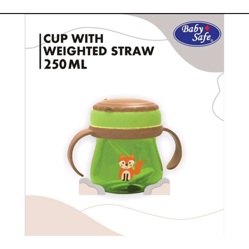 Babysafe Training Cup With weighted Straw 250 ml JP019