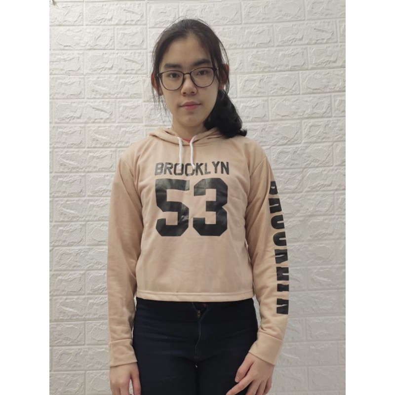 Sweater crop hoodie wanita premium harga murah...