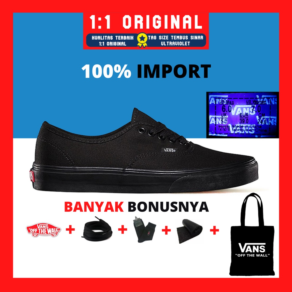 Sepatu Authentic Classic Black White