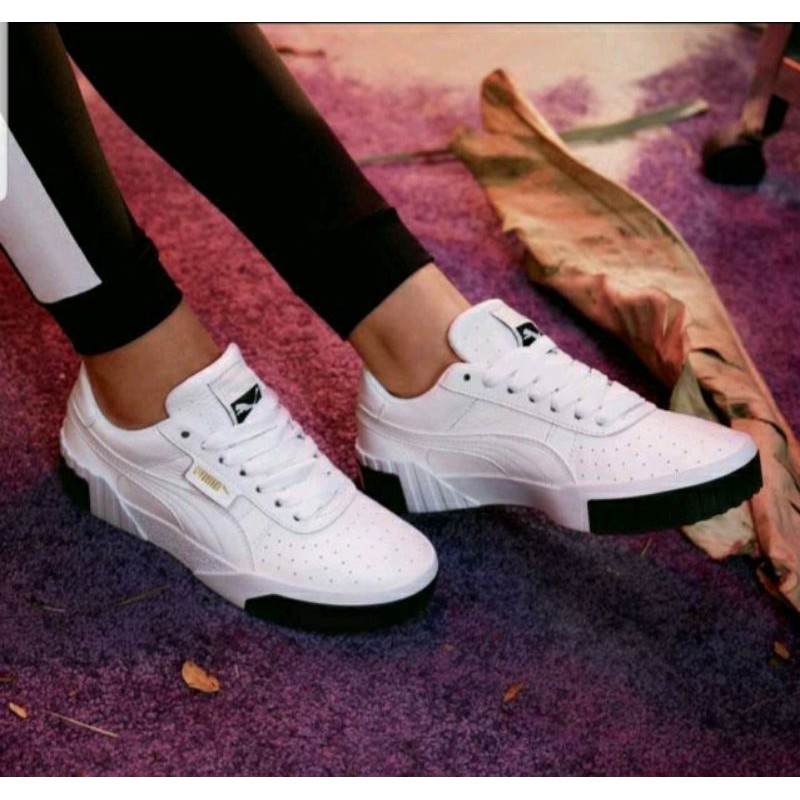 Sepatu Puma Cali Bold White Black Lady