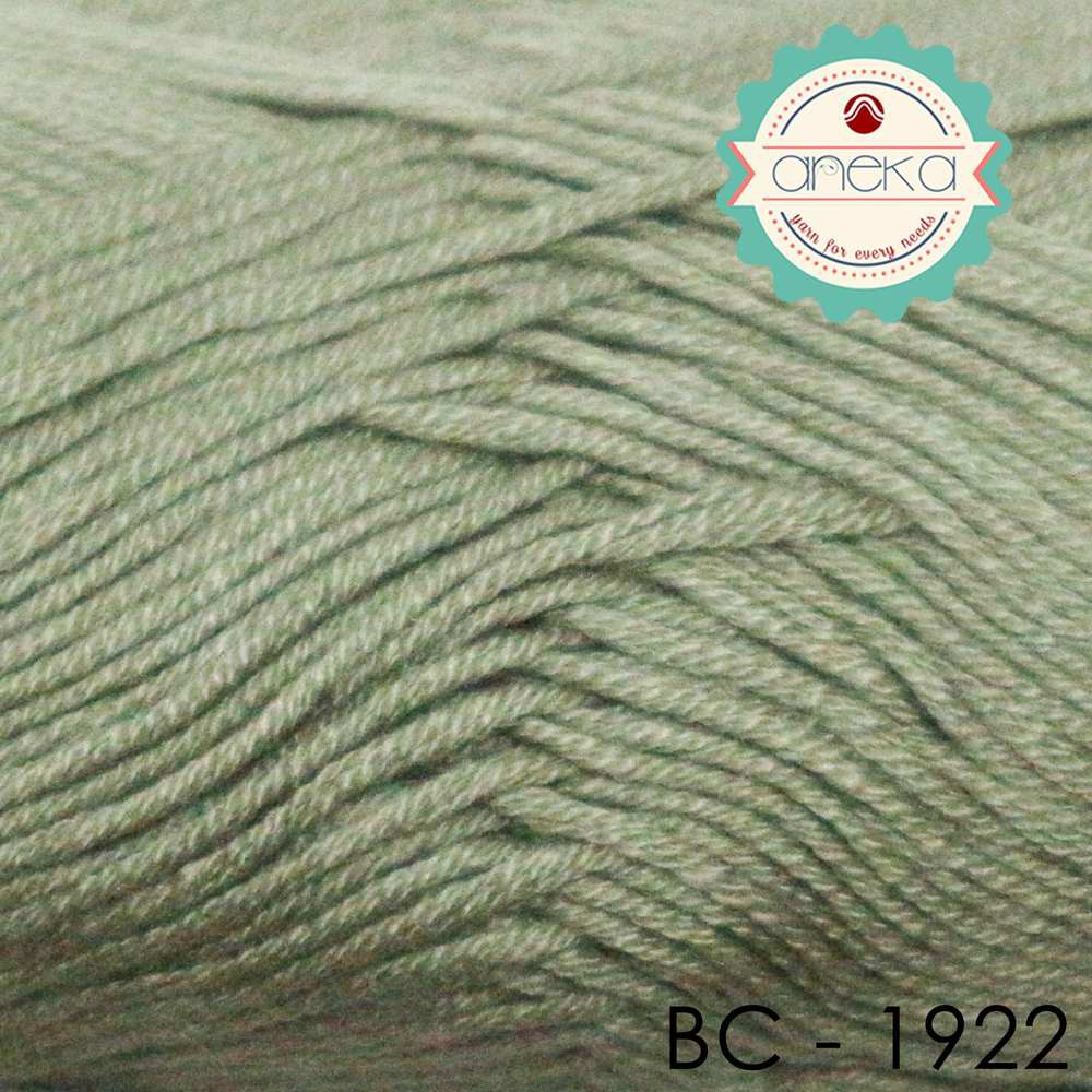 Benang Rajut Katun Bambu / Bamboo Cotton Yarn 2 - 1922 Hijau Semen