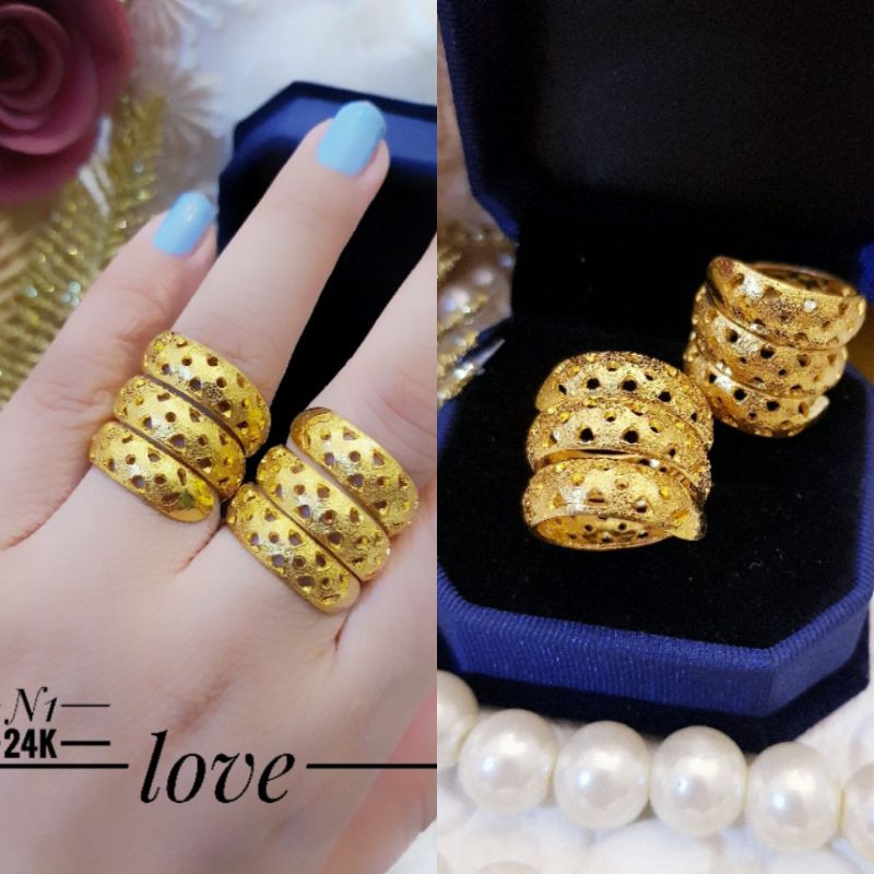 Cincin Xuping Lapis Emas 24K Terlaris C5533