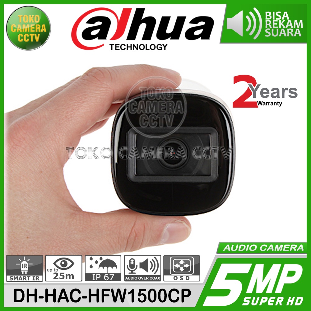 KAMERA CCTV OUTDOOR DAHUA 5MP MIC AUDIO CAMERA DAHUA 5MP AUDIO