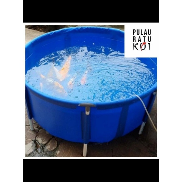 kolam VAT karantina ikan koi D.1.m T.50 fullset + jaring