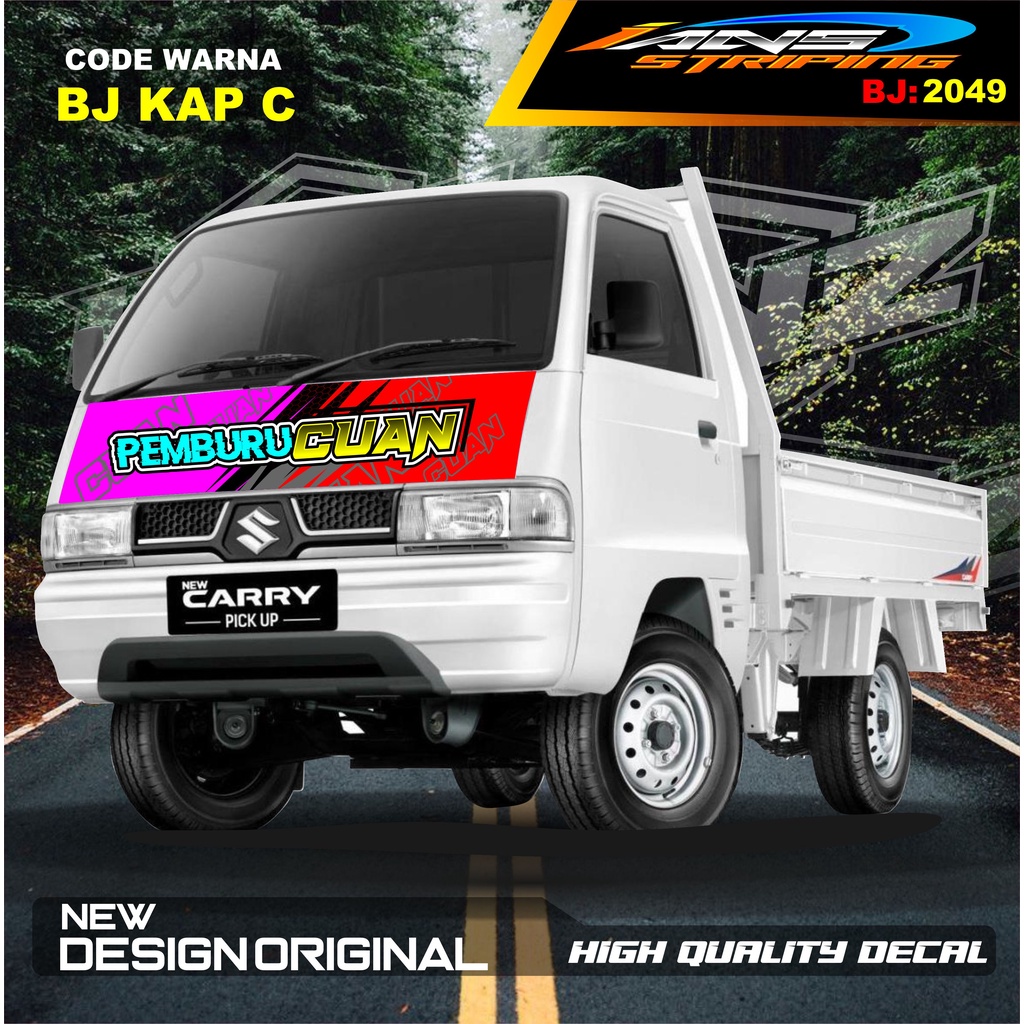 STIKER KABIN DEPAN CARRY L300 PICK UP / STIKER KABIN CARRY L300 / STIKER KAP CUP DEPAN L300 PICK UP / STIKER MOBIL