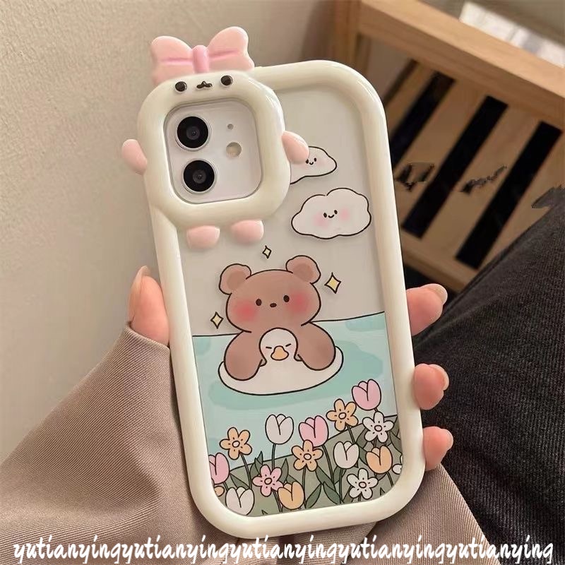 Soft Case 2 In 1 Motif Kartun Monster 3D Untuk IPhone 7 8 6 6S 14 Plus 11 13 12 14 Pro MAX XR XS MAX X SE