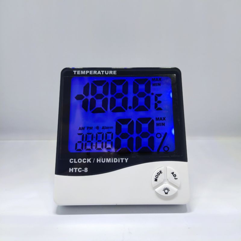 hygrometer dan thermometer digital dengan led htc 8