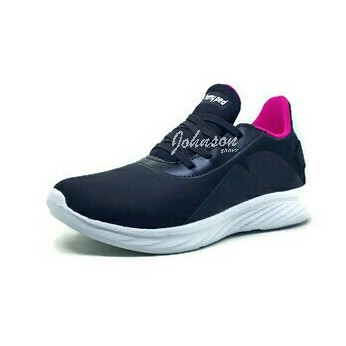 Sepatu Sneaker Sporty Casual Wanita HOMYPED - Smooth Hitam Mawar