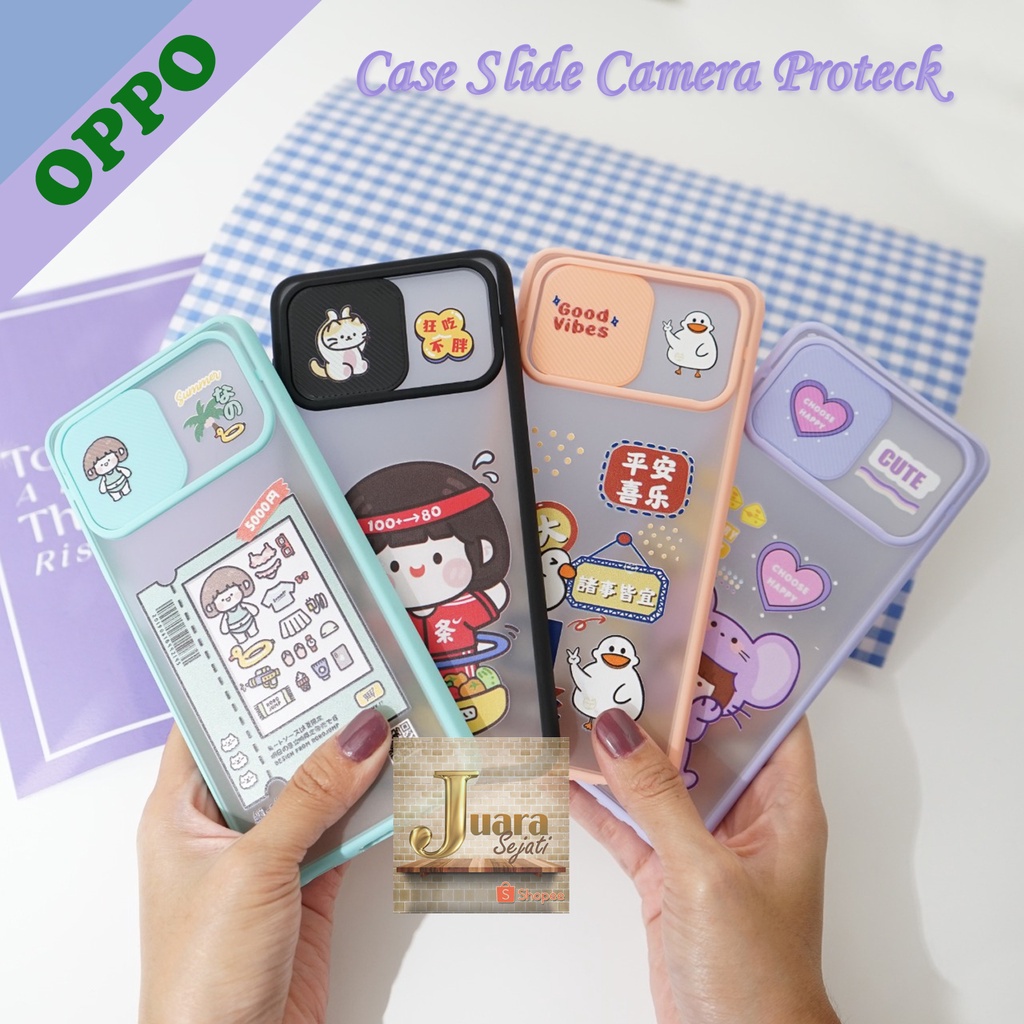 [KG03] Oppo Case Slide Kamera Protek  Oppo A3S Oppo A5S Oppo A7 Oppo A11K Oppo A12 Oppo A53 A33 Oppo