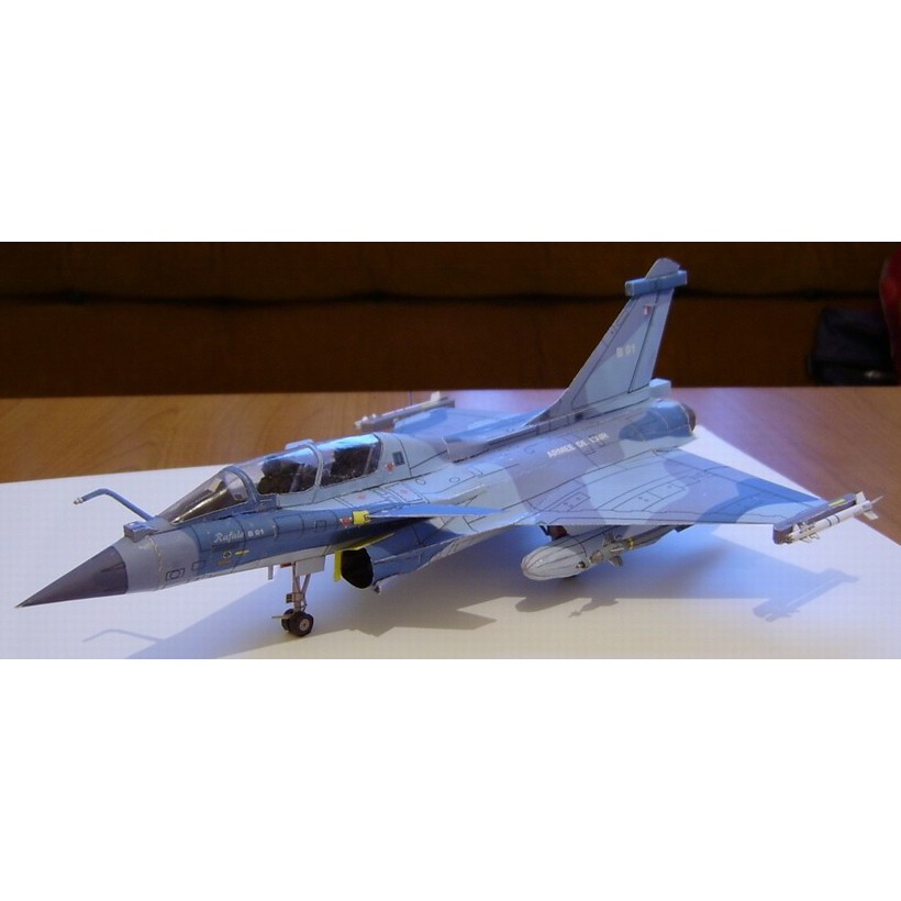 DIY Miniatur Papercraft Pesawat Tempur Rafale B