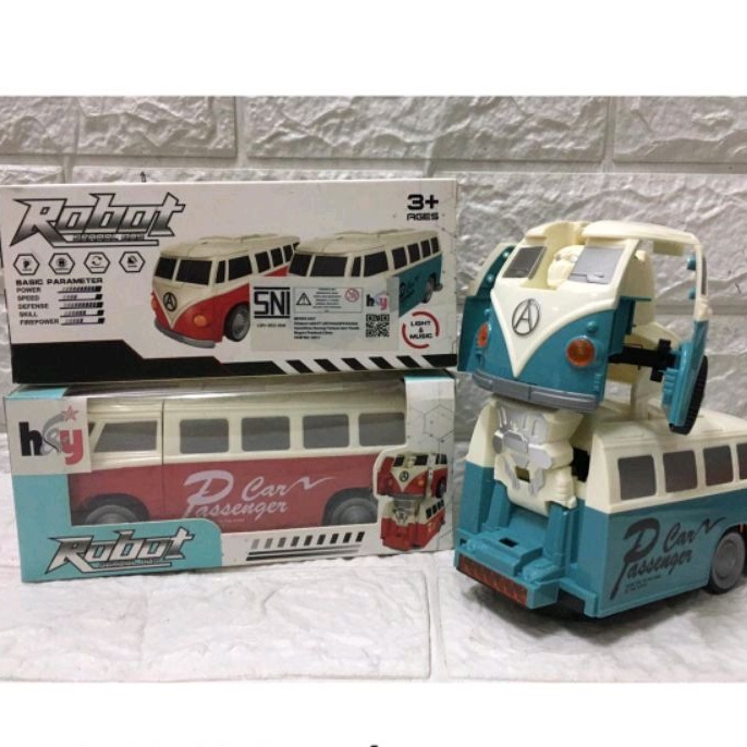 Mainan mobil robot transformer