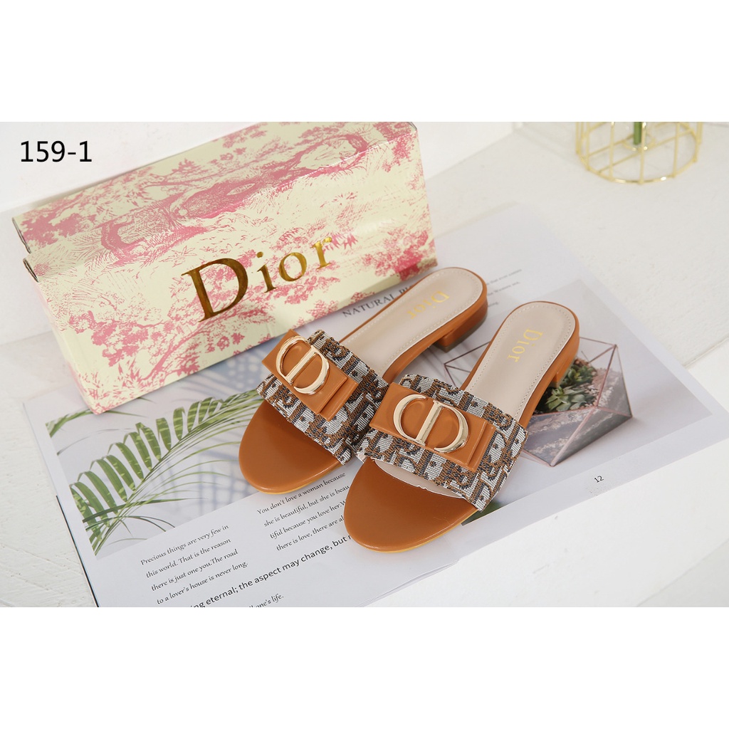 DR Oblique Logo D Heel Sandals #159-1