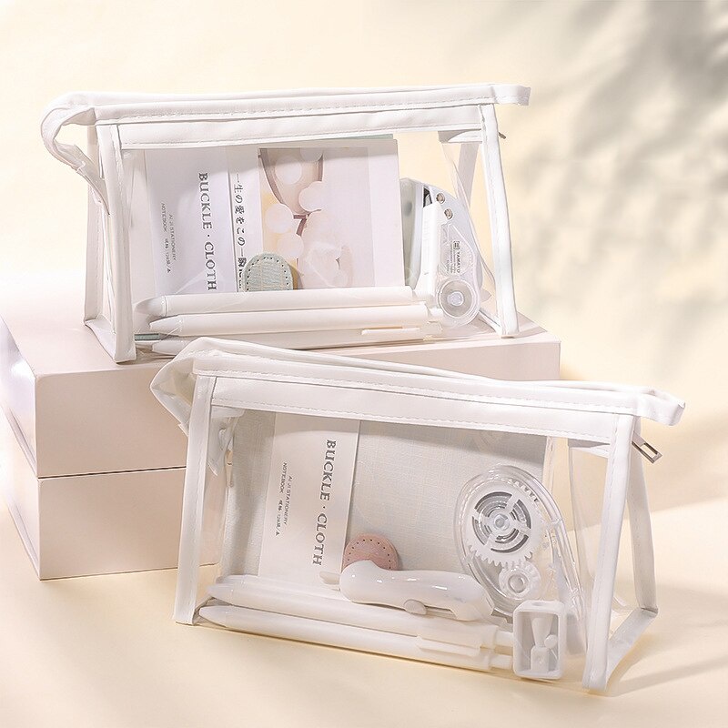 

Kotak Pensil Aesthetic Besar Tempat Pensil Bahan PVC Transparan Anak Anti Air Pencil Case Student Stationery