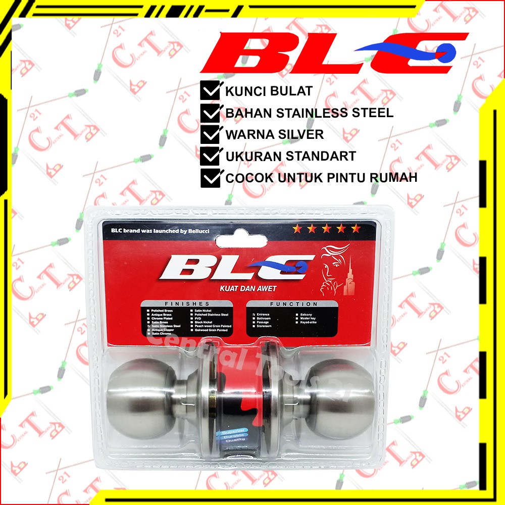 Kunci Pintu Gagang handle Bulat Stainless Steel Belluci