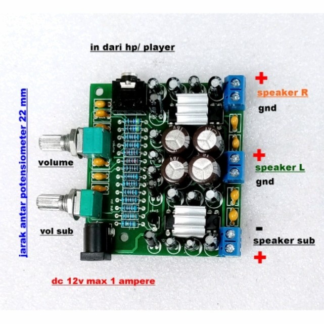 Eklusif Modul Mini Power Amplifier 2.1 Tea2025B Gilaa