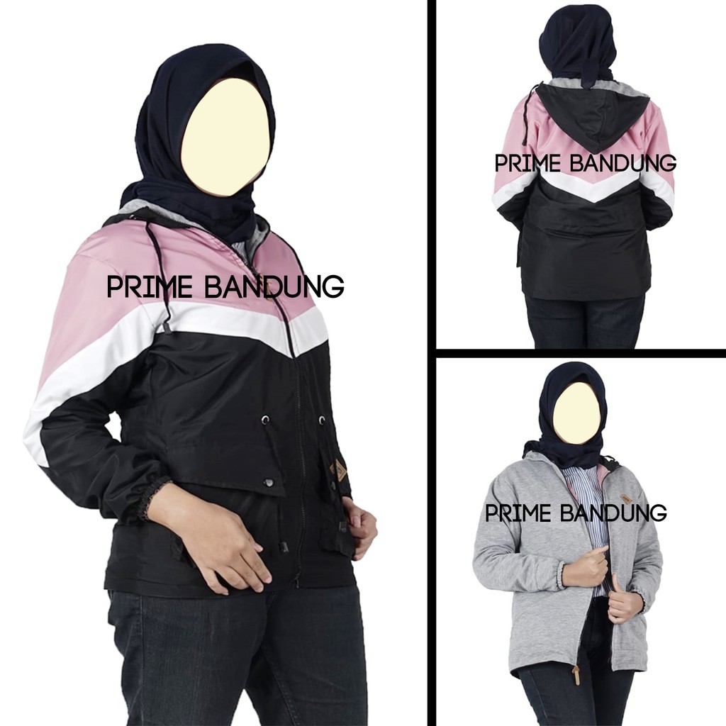 Jaket Viona Parka - Jaket Parka Wanita - Jaket Parasut Wanita - Jaket Bolak Balik Wanita