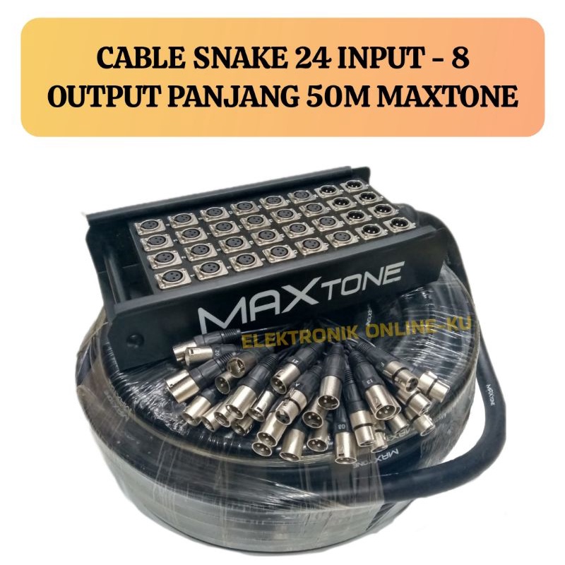 CABLE SNAKE 24 INPUT - 8 OUTPUT PANJANG 50M MAXTONE