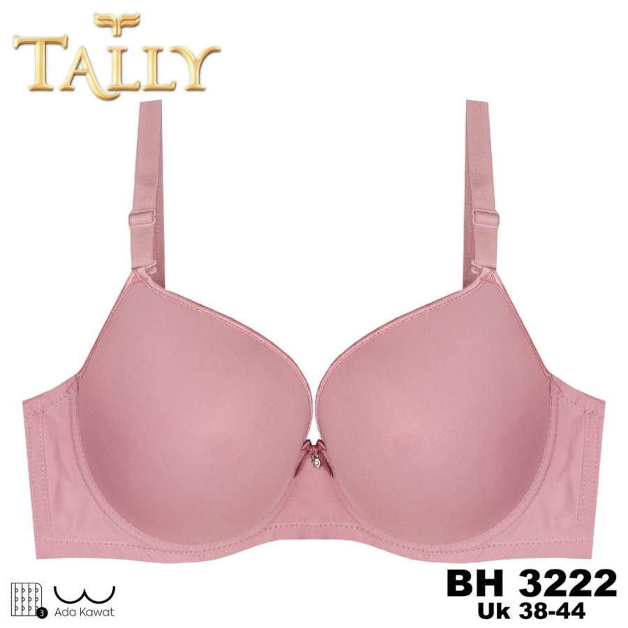 BRA TALLY 3222 Bra BH Cup D Jumbo Berkawat kait 3 Busa Tipis