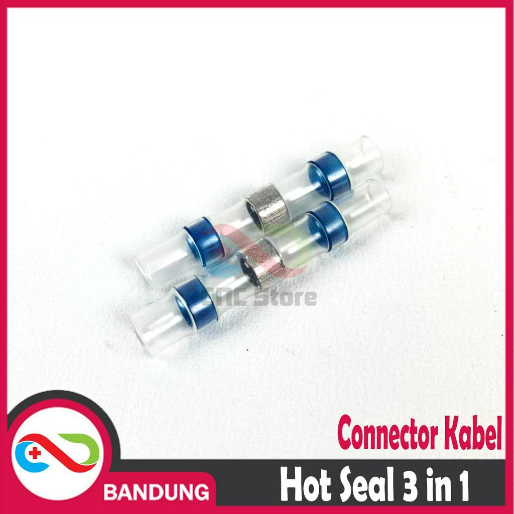 HOT SEAL WIRE CONNECTOR KABEL WATERPROOF SOLDER HEAT - BIRU 3in1