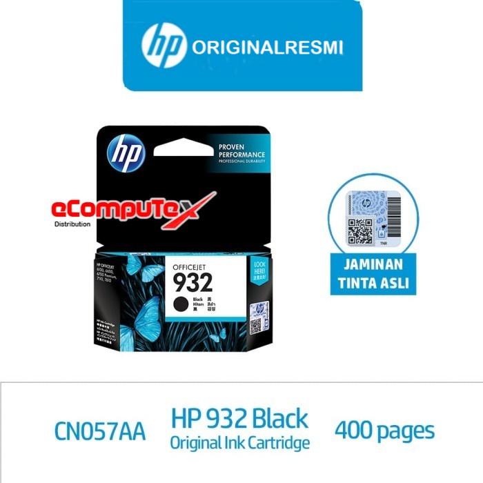 CARTRIDGE HP 932 BLACK / TINTA CATRIDGE HP932 HITAM ORIGINAL - RESMI