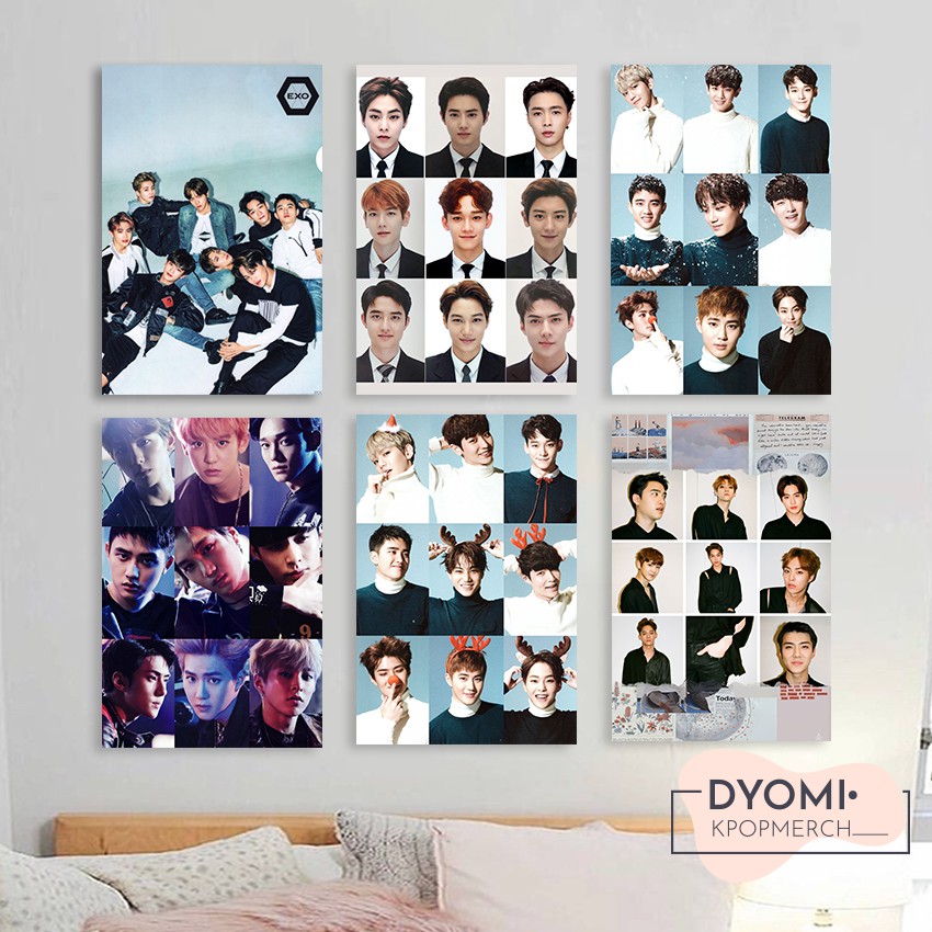POSTER KAYU EXO, HIASAN DINDING KPOP, POSTER KAYU KPOP, DEKORASI RUANGAN EXO, DEKORASI KAMAR KPOP