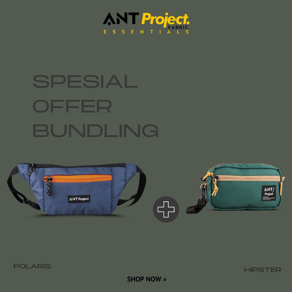 ANT PROJECT - BUNDLING Tas Waistbag &amp; Pouch Mini Bag