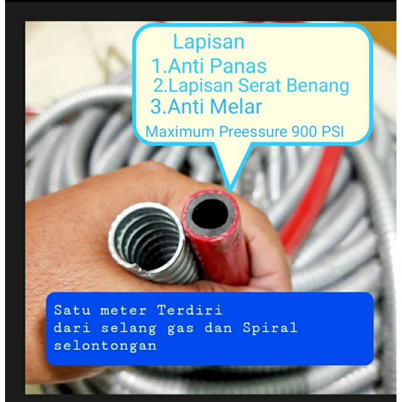 Selang gas lpg meteran Selang kompor gas meteran Pengaman gas lpg Anti gigit tikus