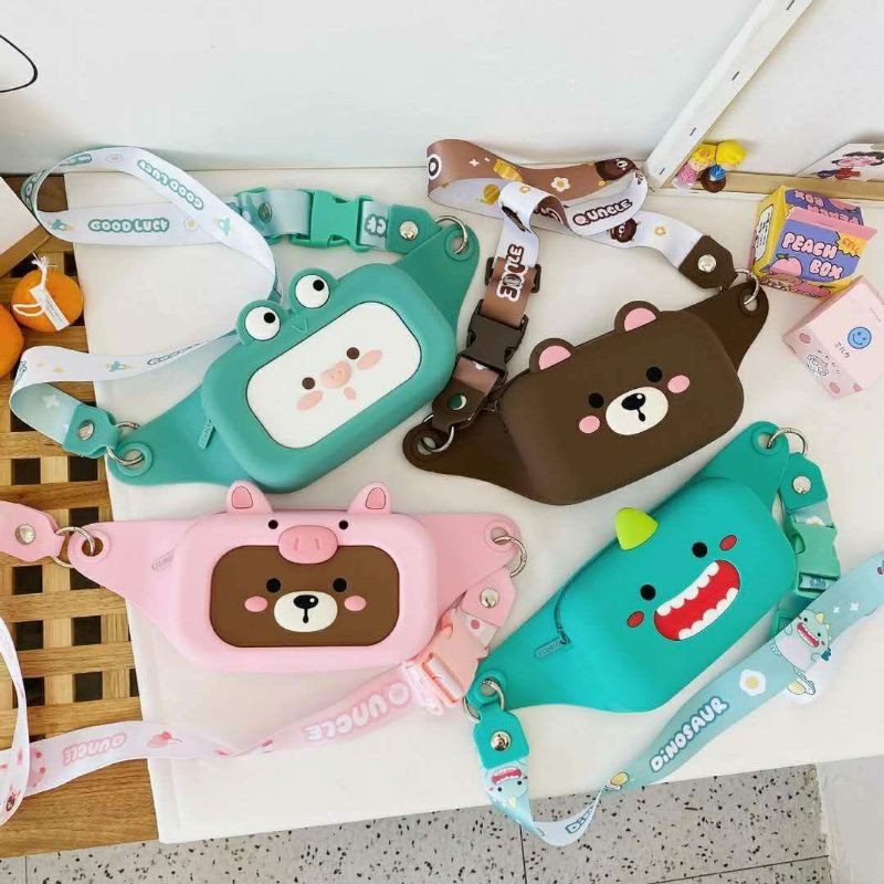 family games TAS PINGGANG JELLY LINE samping selempang karakter import