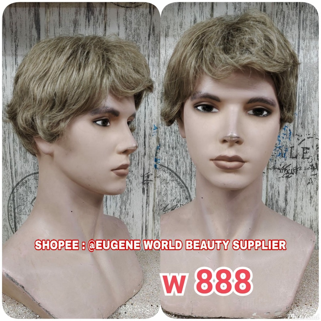 RAMBUT PALSU WIG PRIA DEWASA MODEL COWOK KOREA WIG COWO KOREA WIG PENDEK STYLE KOREA WARNA ASH GREY 