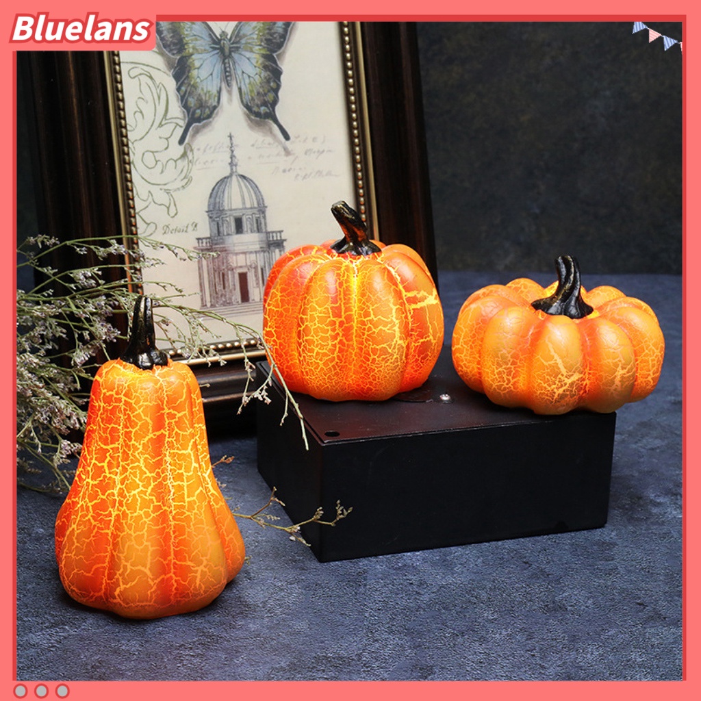 Lampu Bentuk Labu 3D Bahan Resin Untuk Perlengkapan Pesta Halloween