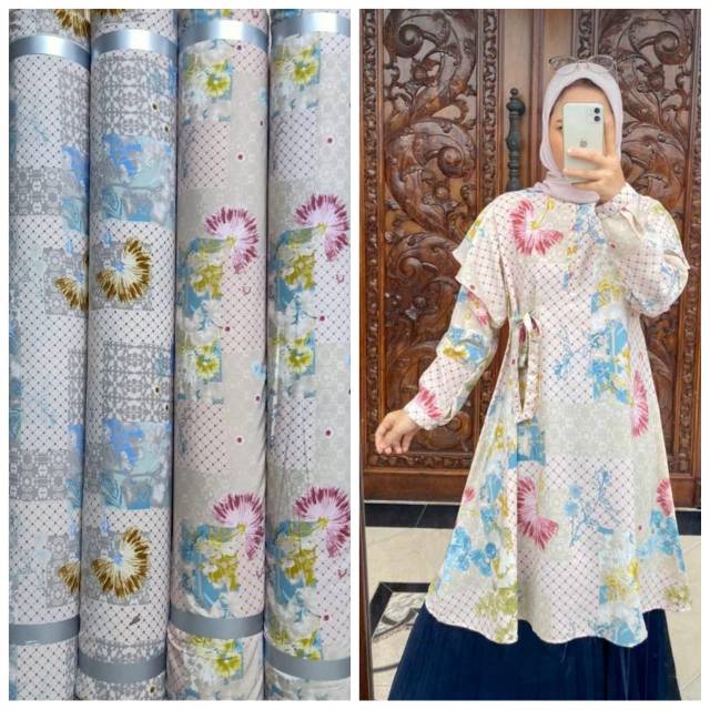 Kain Dior silk Ria miranda / bahan gamis branded / kain