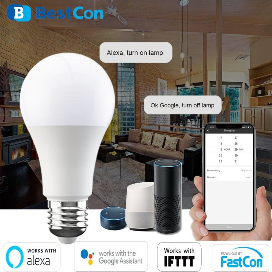 Broadlink Bestcon LB1 Smart Light Bulb WiFi E27 Lampu Bohlam Pintar