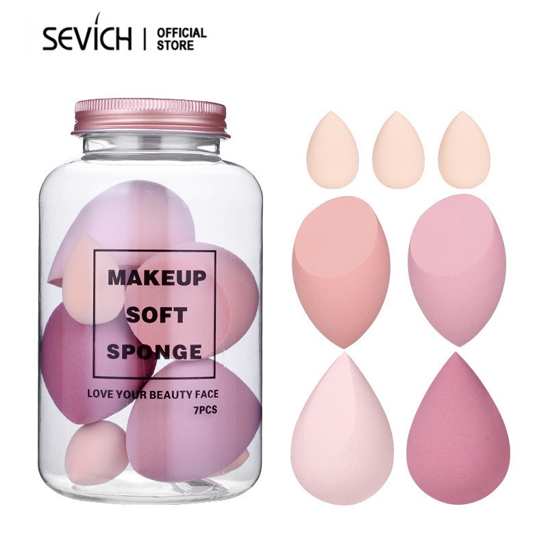 SEVICH Makeup Sponge Cosmetic Puff Wet and Dry 7pcs/Set