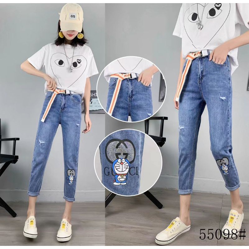 #55098 Jwan/Boyfriend jeans/celana jeans import/celana jeans doraemon