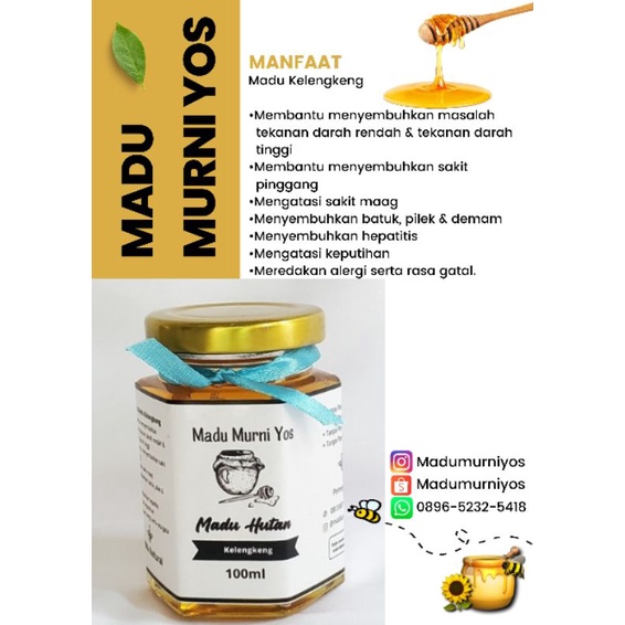 

Madu Asli Murni - Raw Honey 150ml