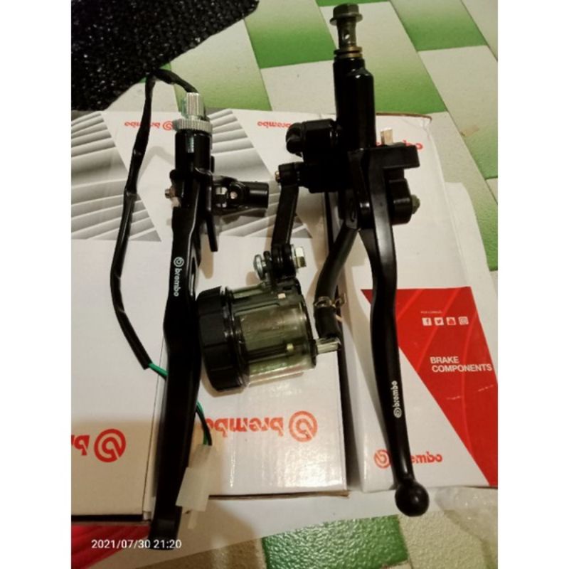 Master rem Brembo plus handle kiri universal Mio beat Vario rx king vixion Tiger dll brembo tabung smoke model rcb-Set Brembo tbng psah