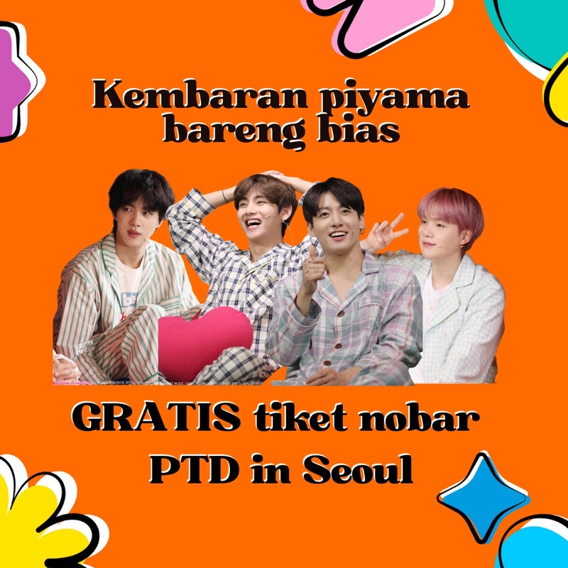 [READY] Piyama Jungkook bts live zoom taehyung v jimin butter memo album tear o