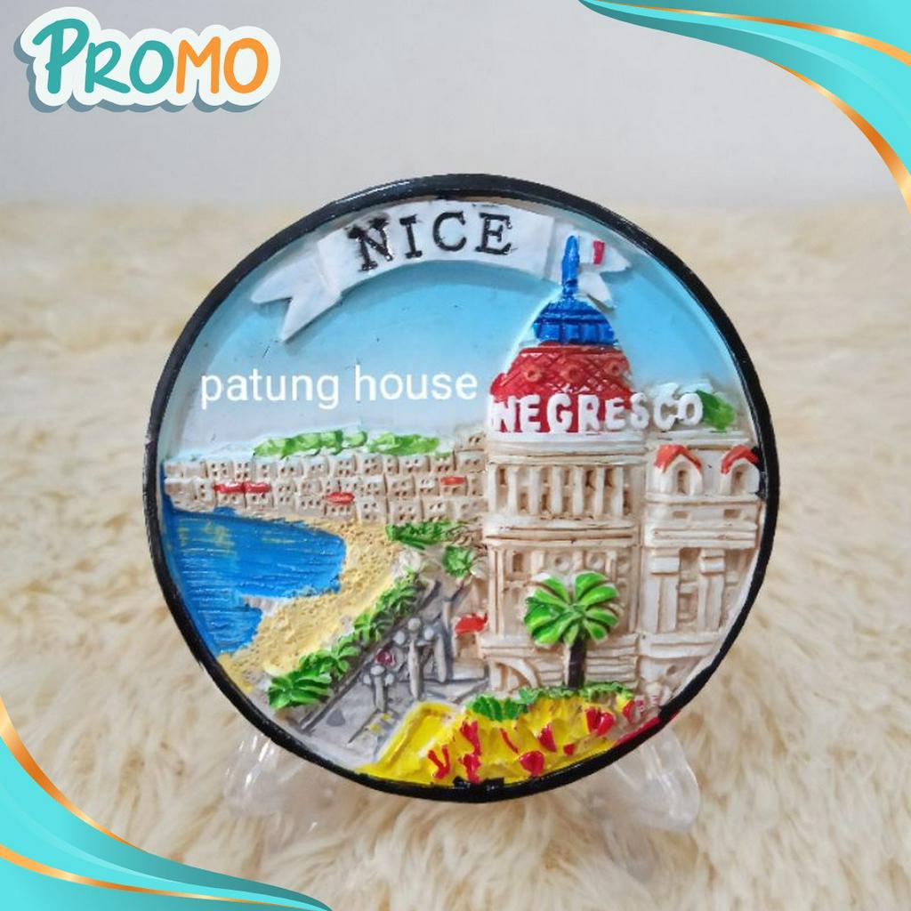 PROMO BESAR Fridge Magnet Tempelan Kulkas Souvenir Nice Negresco Hotel Perancis