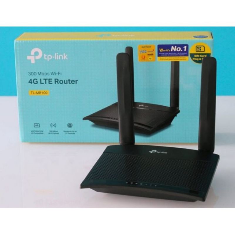 Wifi Router Modem TPLINK TL-MR100 4G LTE 300Mbps Support All Operator