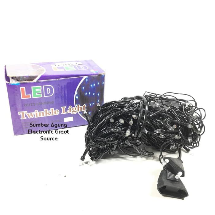 Lampu Tumblr RGB Kabel Hitam Contra Sambungan LED Merk Emico 100LED