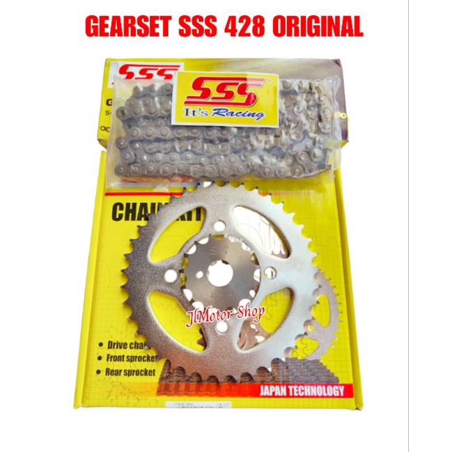 CHAIN KIT GEARSET GEAR GIR SET SSS JUPITER MX NEW / JUPITER MX OLD STANDAR ORIGINAL