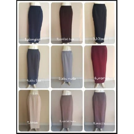 rok span panjang syakira rok kerja lipit belakang